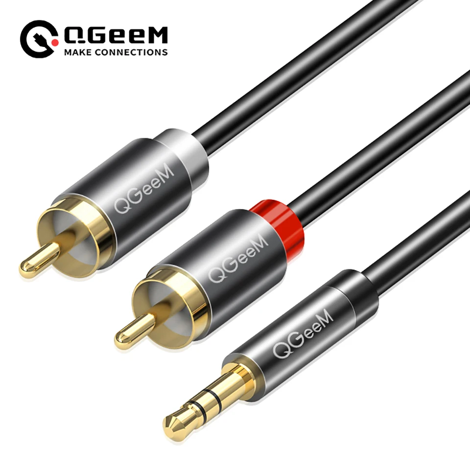 Genius Home Cinema - QGeeM RCA-kabel 2RCA naar 3.5 audio-kabel