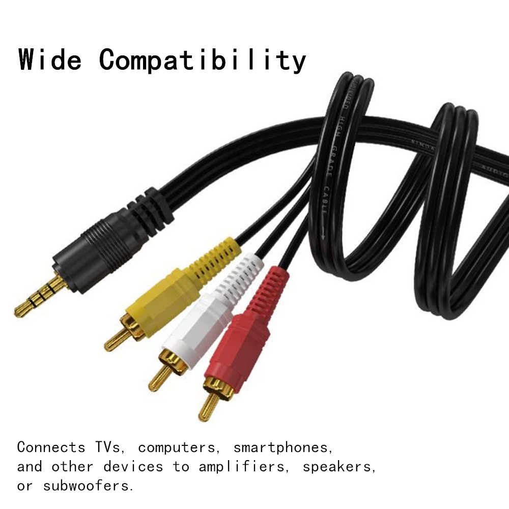 Genius Home Cinema - 3,5 mm naar 3 RCA Audio