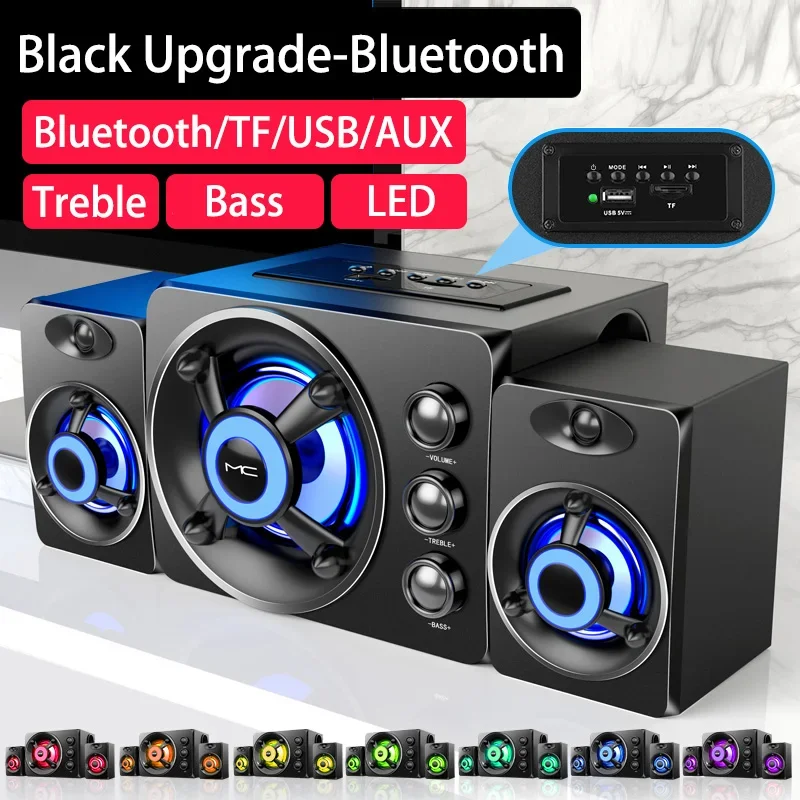 Home Cinema With Wireless Rear Speakers - HIFI 3D Stereo Luidsprekers Kleurrijke LED