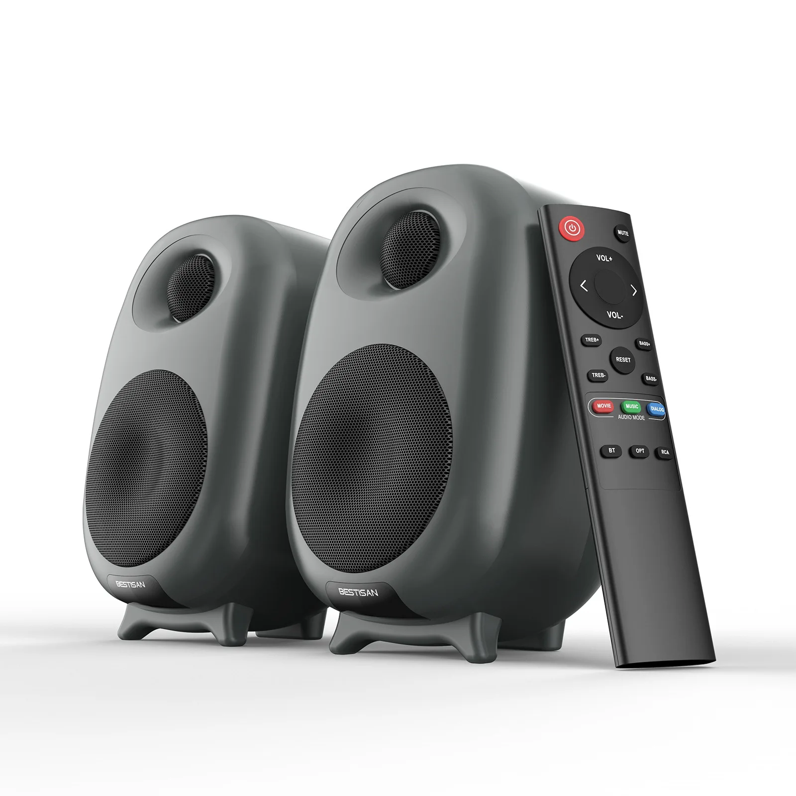 Home Cinema With Wireless Rear Speakers - Bestisan SR06 80W Gaming Bluetooth Boekenplankluidsprekers