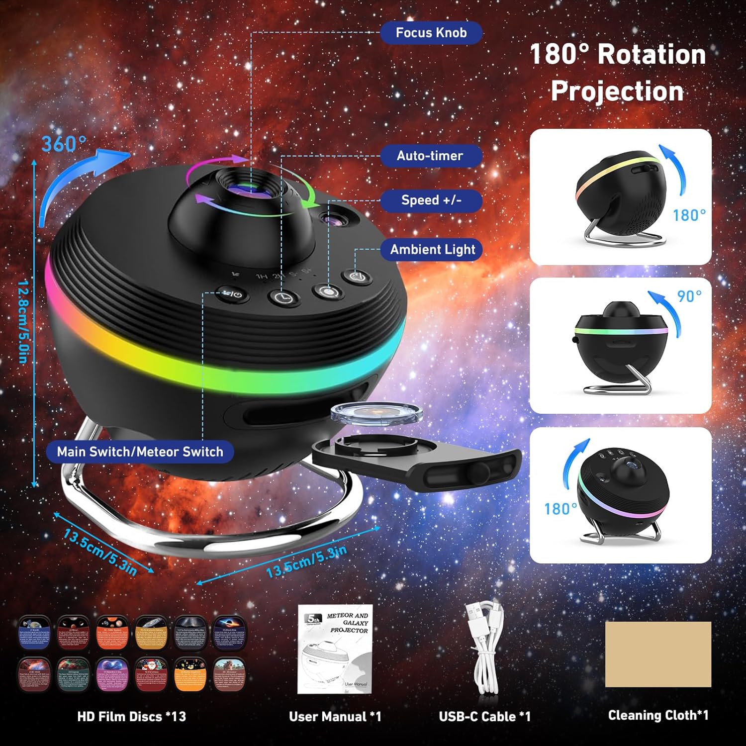 4K Galaxy Projectielamp, 13 ve - Home Cinema Galaxy recensie en prijs