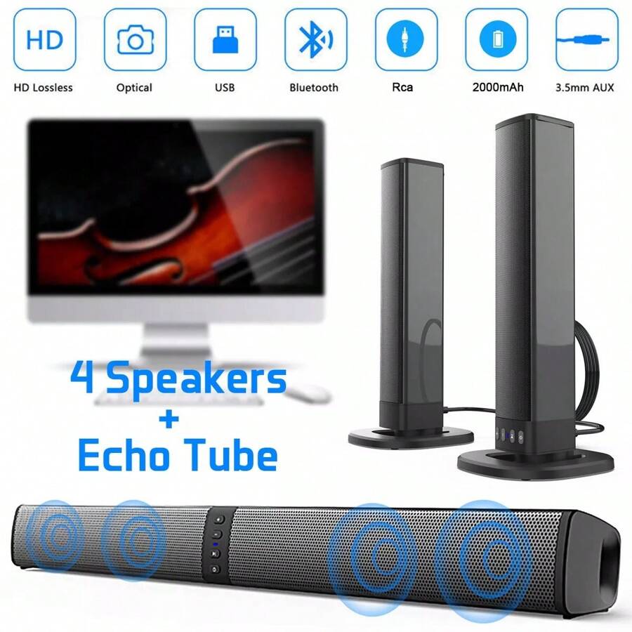 Bluetooth 5.0 Home TV Soundbar - Home Cinema With Wireless Rear Speakers recensie en prijs