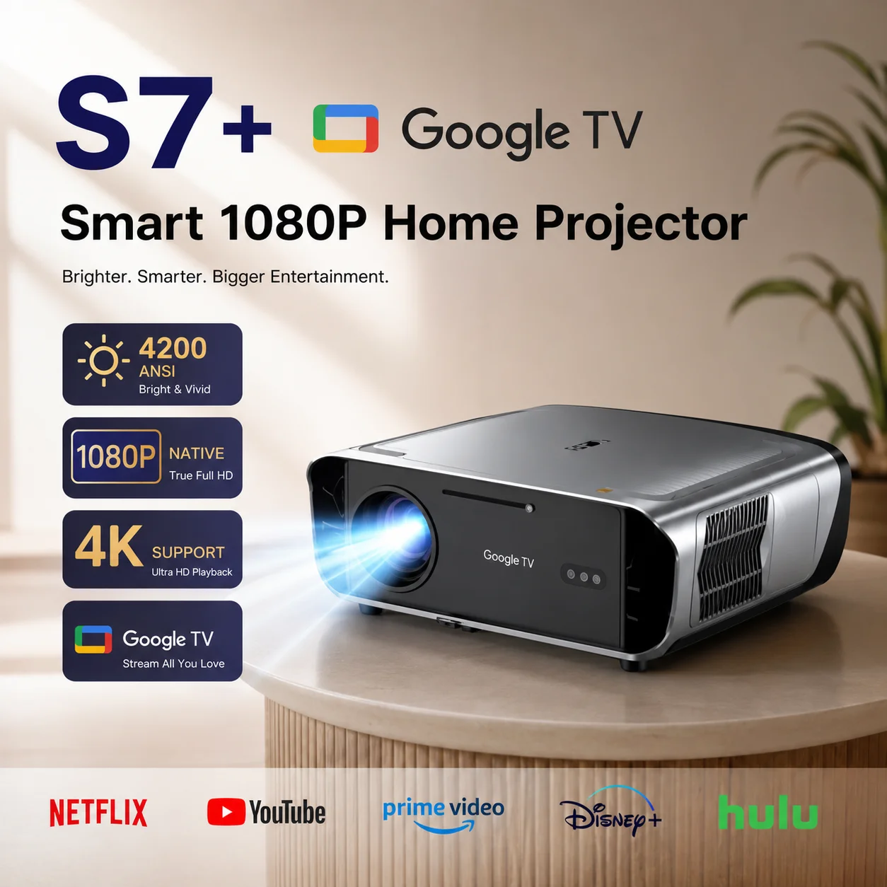 S7 4200ANSI Native 1080P 4K UH - Home Cinema With Wireless Rear Speakers recensie en prijs