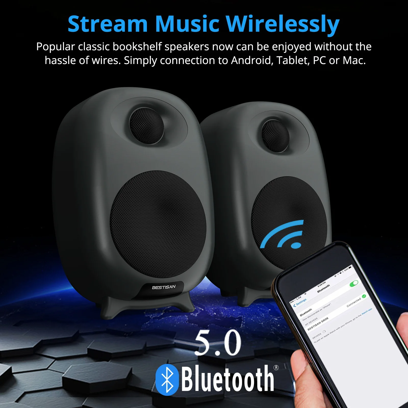 Bestisan SR06 80W Gaming Bluet - Home Cinema With Wireless Rear Speakers recensie en prijs