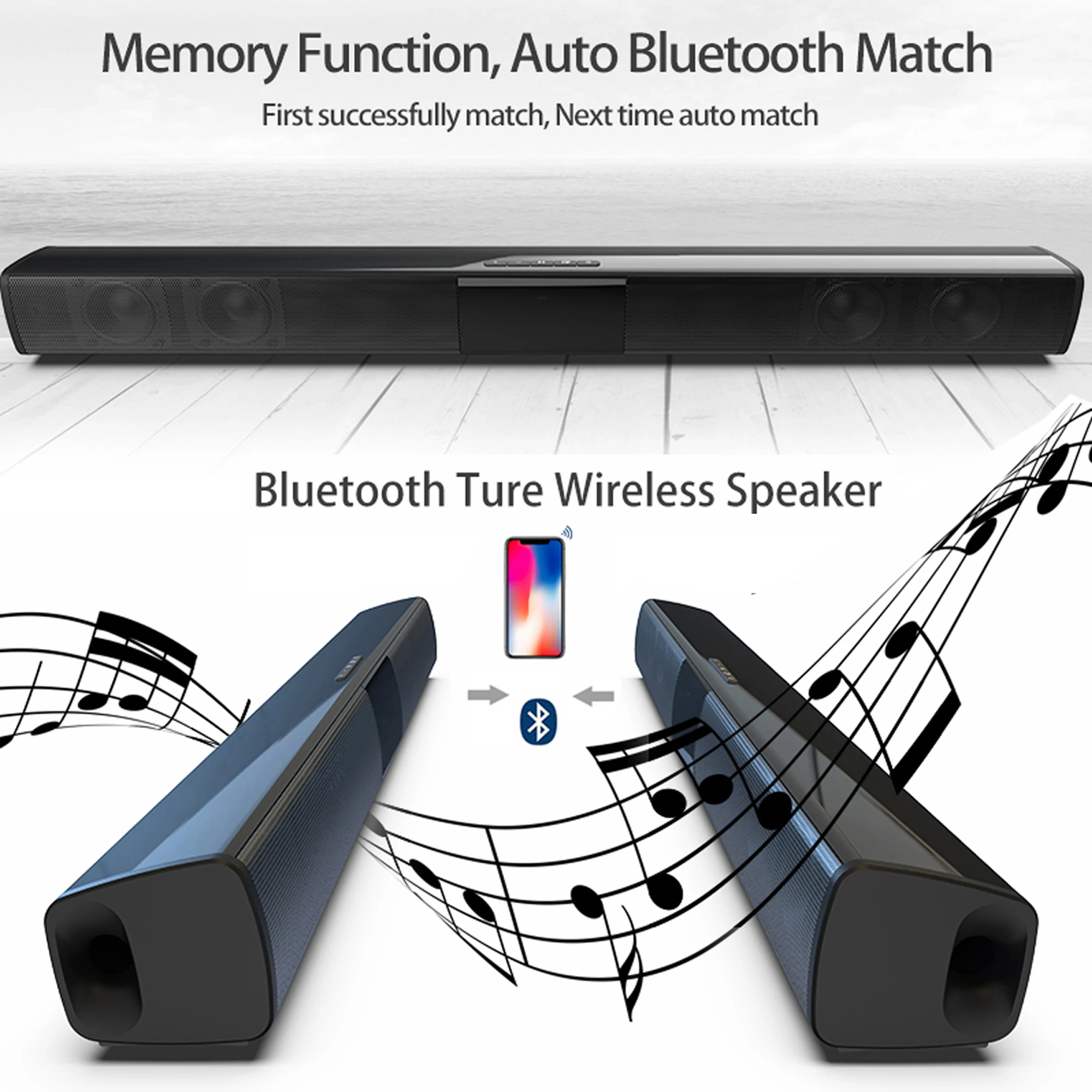 40W High Power Soundbar voor T - Home Cinema With Wireless Rear Speakers recensie en prijs